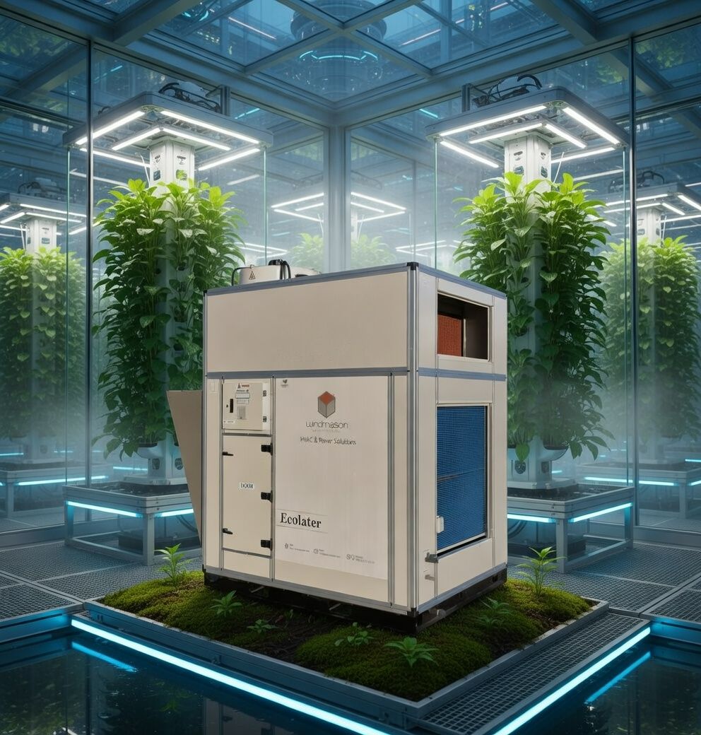 Ecolator by Windmason - indirect direct evaporative cooling 2 stage system