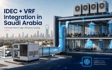 IDEC VRF integration for energy efficient cooling in Saudi Arabia FAHU replacement