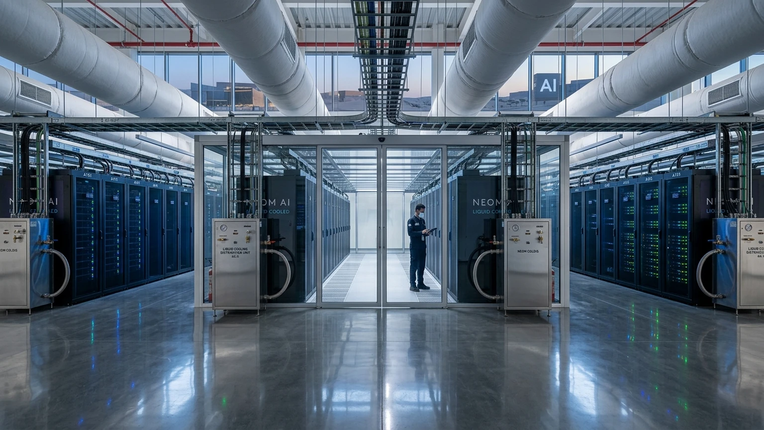 data center cooling Saudi Arabia AI high density racks