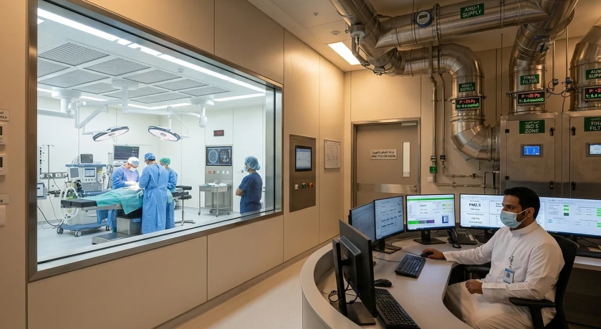 hospital HVAC energy efficiency Saudi Arabia air handling
