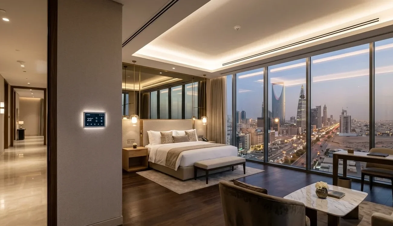 hotel HVAC energy efficiency Saudi Arabia guest comfort