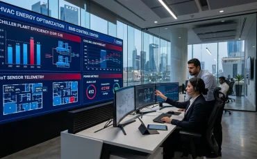 HVAC energy optimization Saudi Arabia AI and BMS dashboard